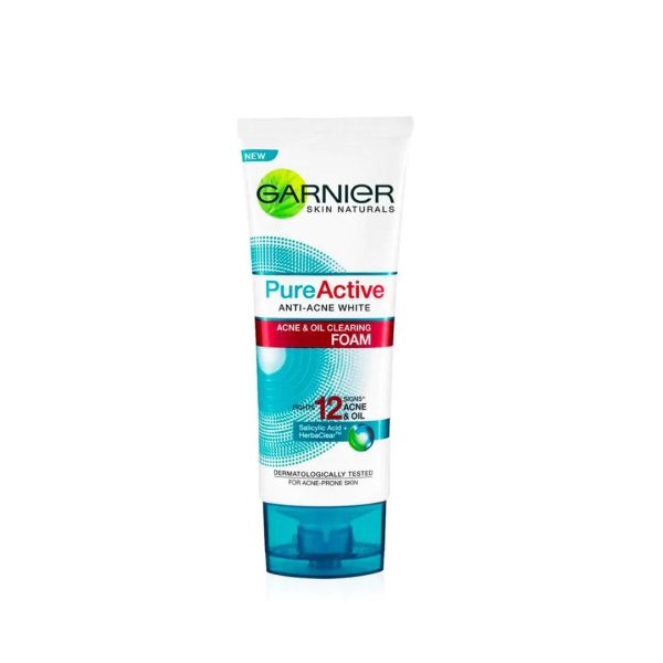 Garnier Pure Active Anti Acne White Oil Clearing Foam 100ml