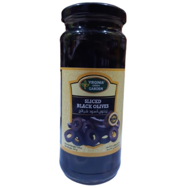 Virginia Green Garden Sliced Black Olives, 340g