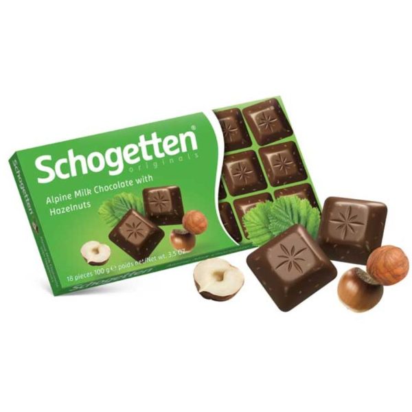 Schogetten Alpine Milk With Hazelnut Chocolate, 100g