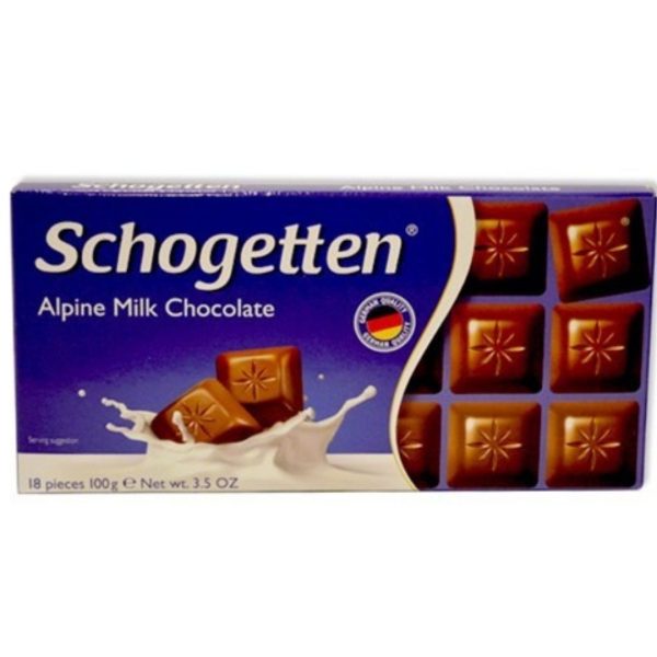 Schogetten Alpine Milk Chocolate, 100g