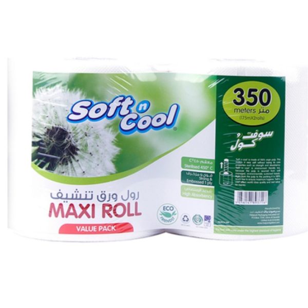 Soft N Cool Twin Pack Maxi Roll, (2 Rolls x 175m x 1 Ply)