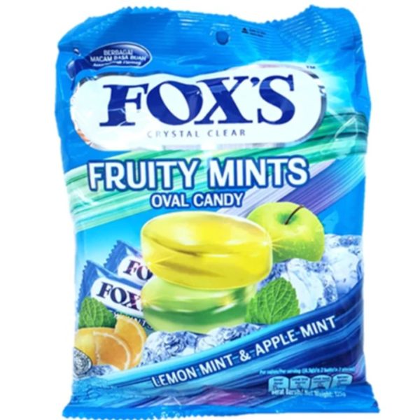 Fox's Crystal Clear Fruity Mints Oval Candy, 125g