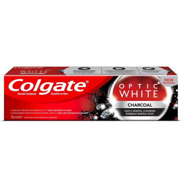 Colgate Toothpaste Optic White Charcoal, 75ml
