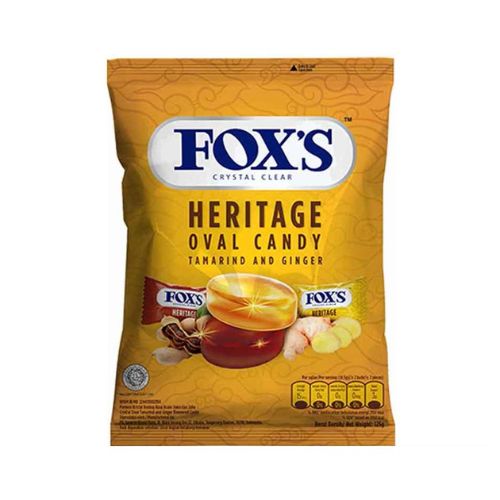 Fox’s Crystal Clear Heritage Oval Candy Tamarid and Ginger, 125g