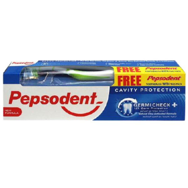 Pepsodent Cavity Protection With Free Tooth Brush, 150g