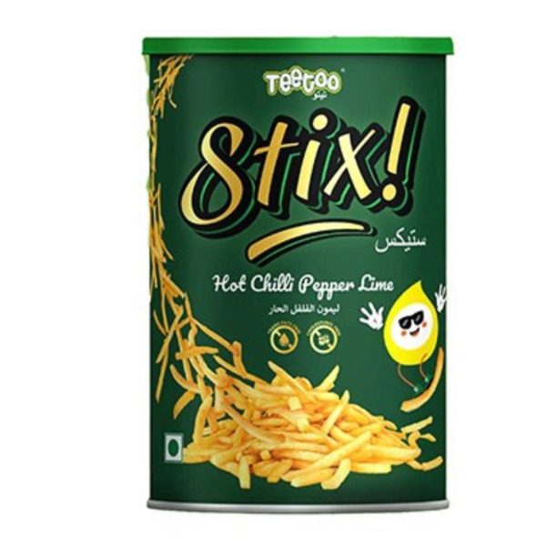 Teetoo Stix Hot Chilli Pepper Lime Snack, 45g