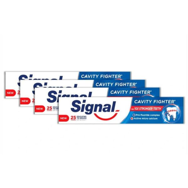 Signal Cavity Fighter Toothpaste, 4x75ml