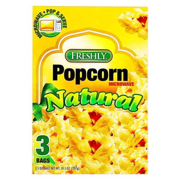 Freshly Popcorn Microwave Natural Value, 297g