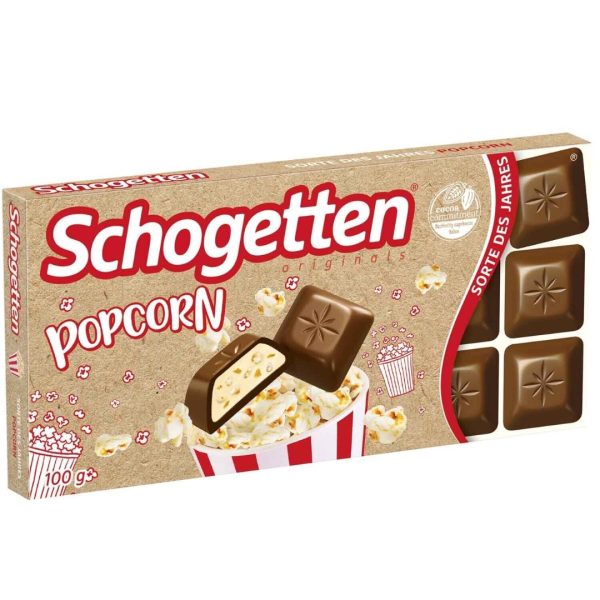 Schogetten Popcorn Tablet Chocolate, 100g