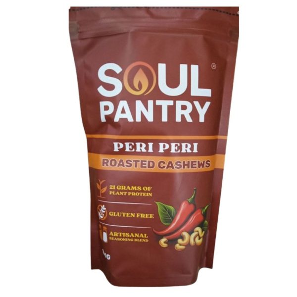 Soul Pantry Peri Peri Roasted Cashews, 100g