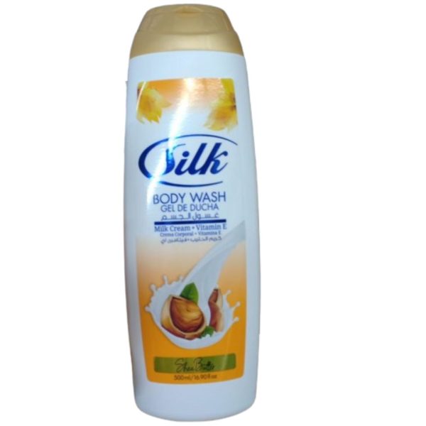 Silk Body Wash Milk Cream + Vitamin E Shea Butter, 500ml