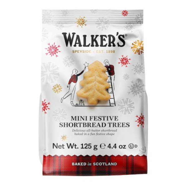 Walker’s Mini Festive Shortbread Trees, 125g